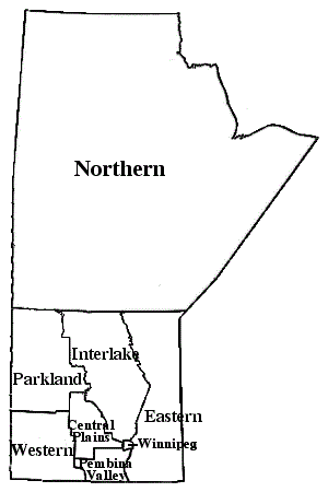 Map of Manitoba, Canada