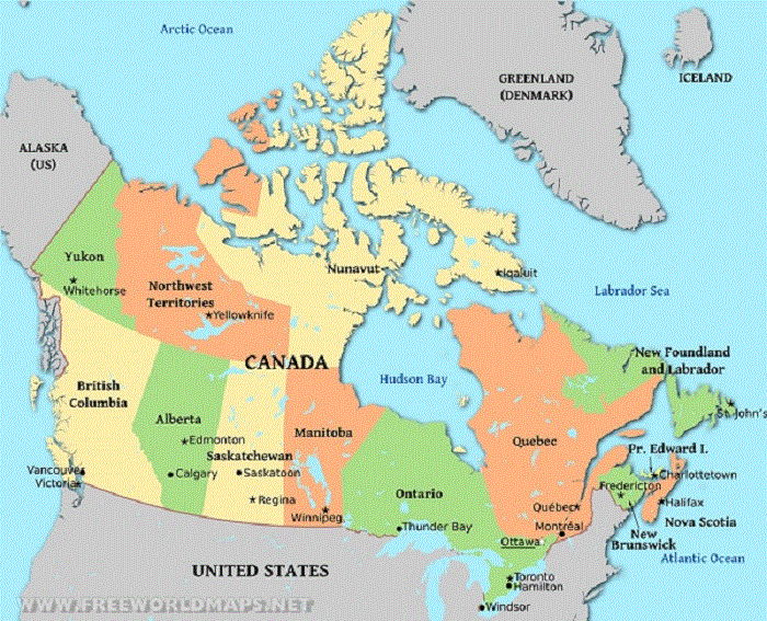 Map of Canada